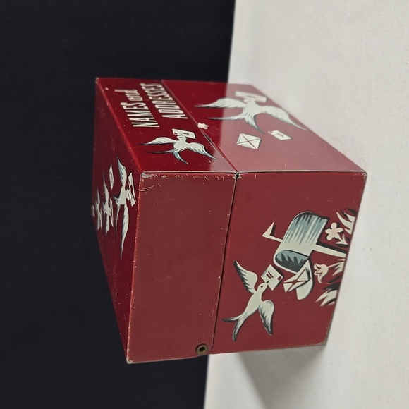 Vintage Tin 1954 Names and Addresses Mayfair Co. Chicago Storage Organizer - Picture 4 of 16